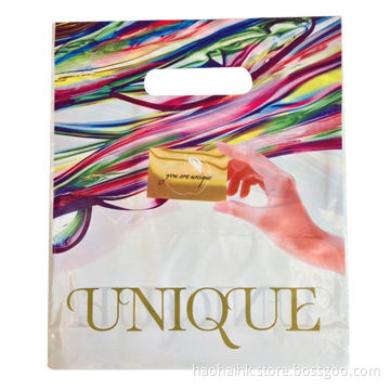 Environment-friendly Patch Handle HDPE Plastic Shopping Bag